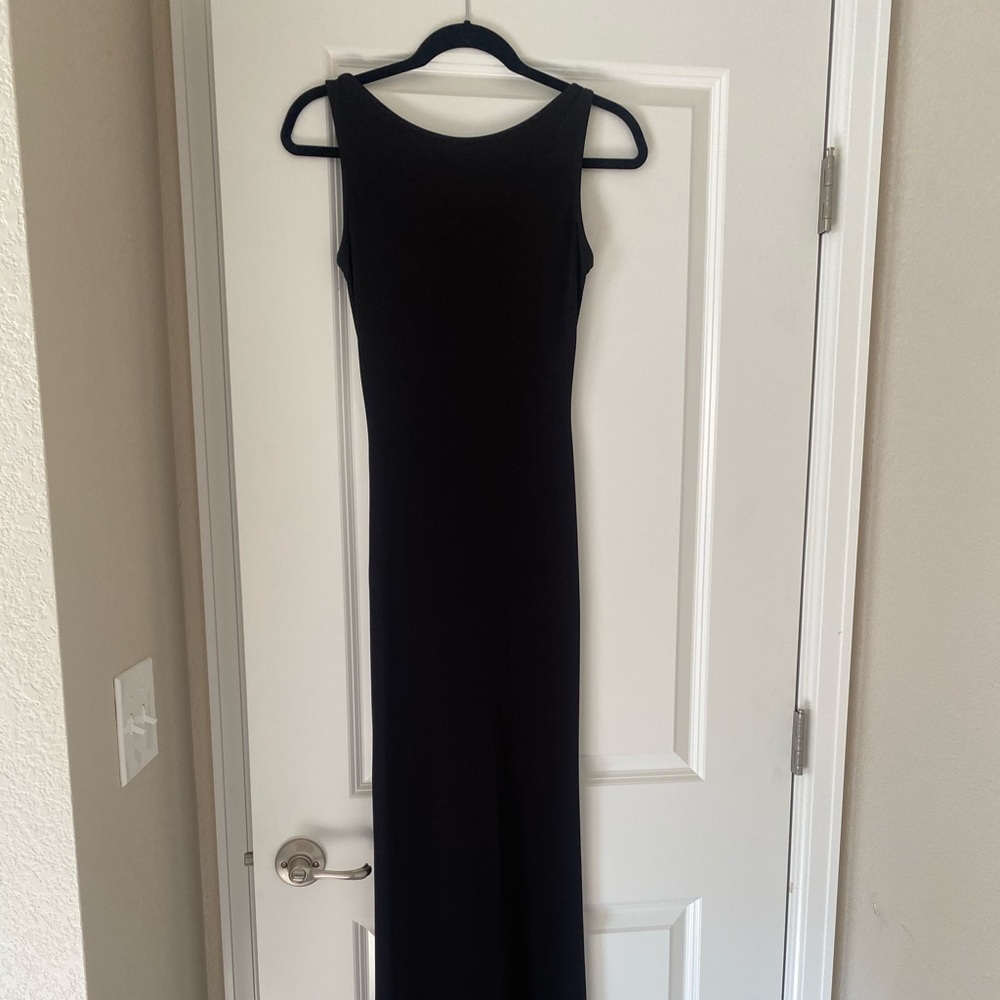 Long back formal dress with low back